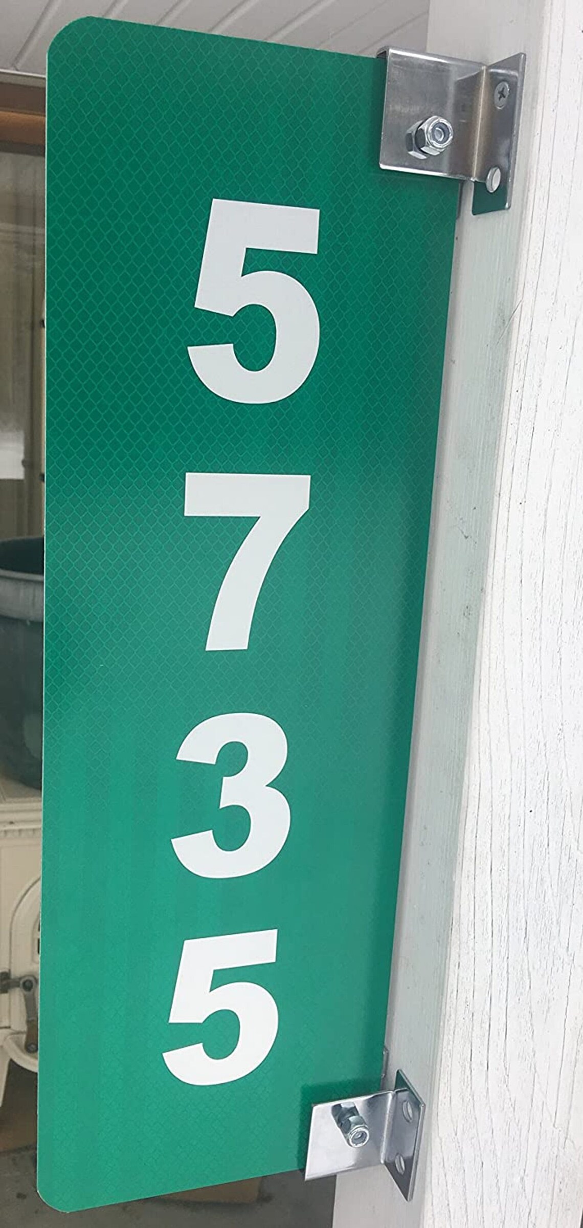 Reflective Green Vertical 911 Address Aluminum Sign Street Etsy