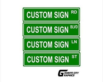 Cartel de metal de la calle al aire libre Doble cara 24 "L x 6"H Hecho a medida, Regalo personalizado, Letrero de la calle, Letrero del garaje, Hágalo lo que quiera.