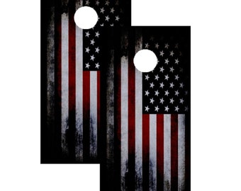 American Flag Cornhole Board Skin Wrap Calcomanías - Vinilo impermeable laminado - 48 x 24 pulgadas (paquete de 2), Cornhole Wrap, Cornhole