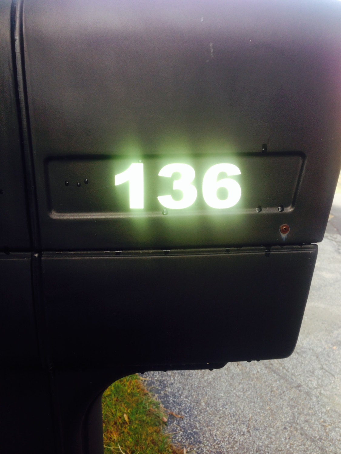 2 Sets of Custom Reflective Mailbox Numbers Decals Etsy