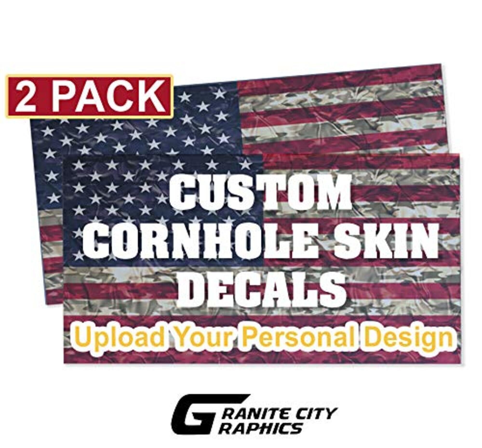Granite City Graphics Customize Your OWN Cornhole Board Skin Wrap Dec…