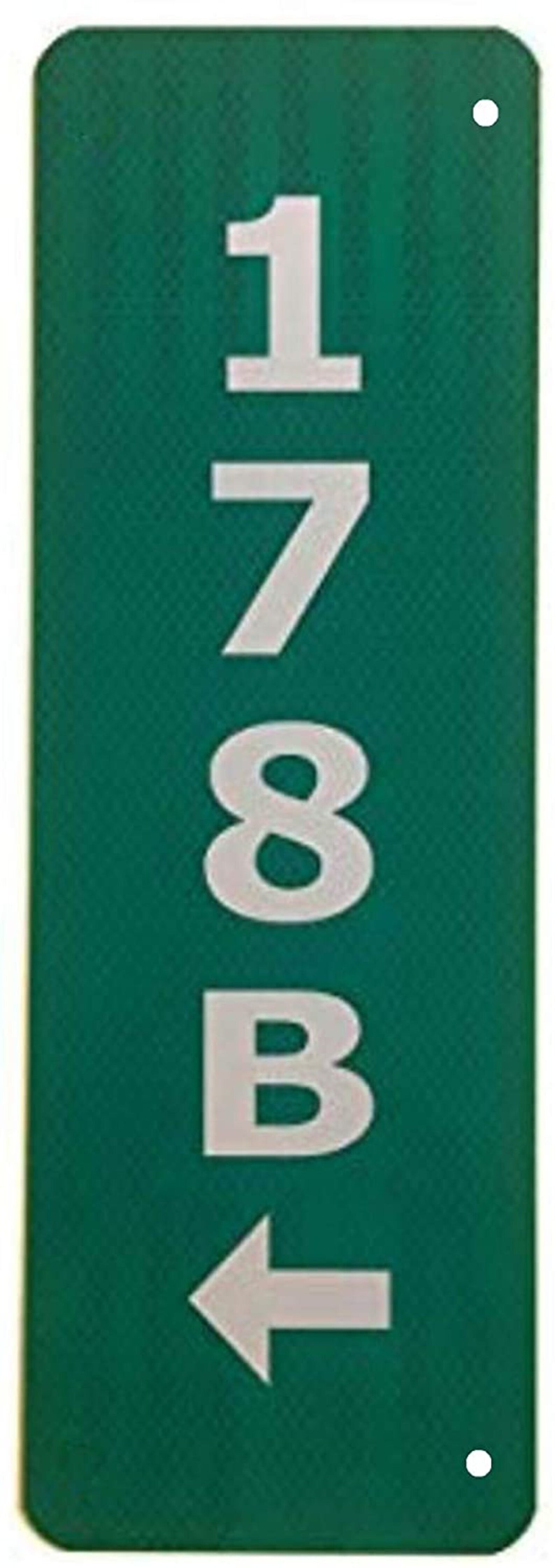 Reflective Green Vertical 911 Address Aluminum Sign Street Etsy