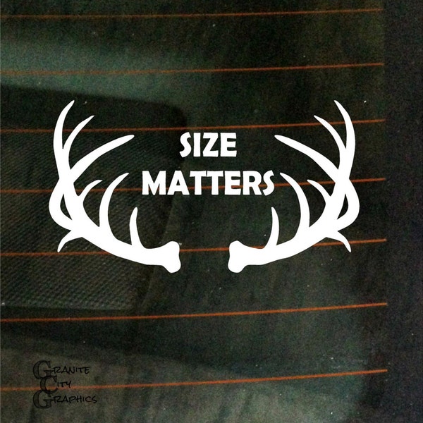 Size Matters  - vinyl window decal / sticker