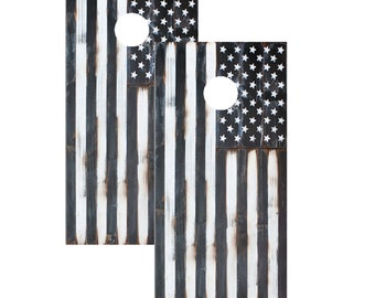 American Flag Cornhole Board Skin Wrap Decals - Vinilo Laminado Impermeable - 48 x 24 pulgadas (2 Paquete), Cornhole Wrap, Cornhole