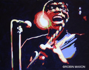 Jazz Singer: acrylic painting by Robin Maxon