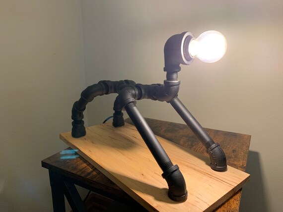 Industrial Pipe Lamp Dog Etsy Australia