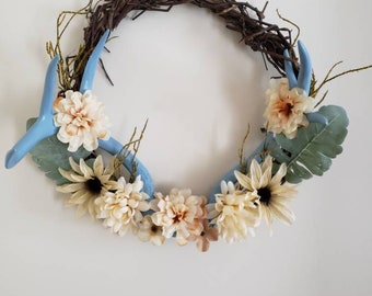 Bohemian Deer Antler Wreath