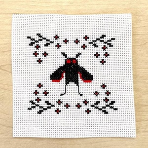 Mini Mothman cross stitch pattern - pdf cross stitch pattern - funny cross stitch pattern