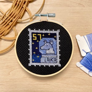 Laika Space Dog Cross Stitch Pattern: Beginner DIY (PDF Pattern)