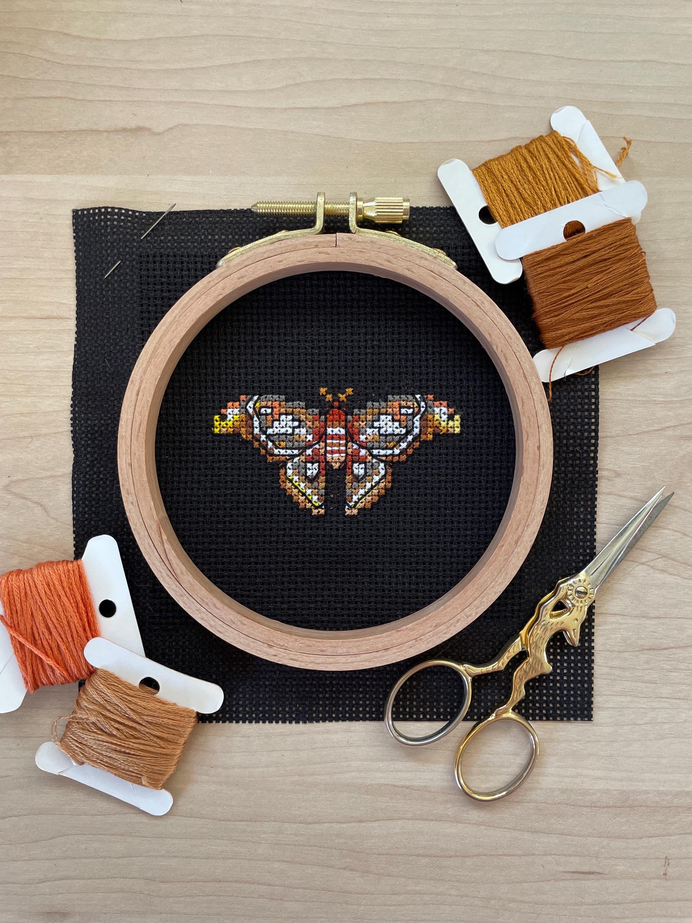 Atlas Moth Cross Stitch Pattern - Mini Moth - Etsy