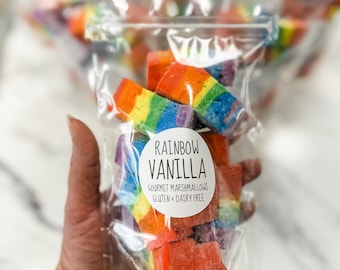 Rainbow Vanilla Marshmallows **Gluten/Dairy/Egg Free**