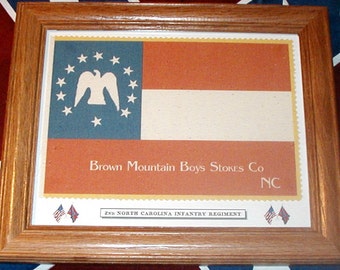 American Civil War Flag, Stars and Bars Flag...2nd North Carolina, Stokes County, Wall Art