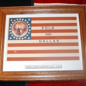 26 Star American Flag..President James K Polk Campaign Flag..1844 image 1