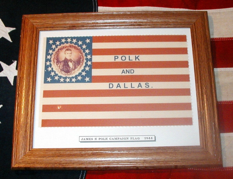 26 Star American Flag..President James K Polk Campaign Flag..1844 image 1