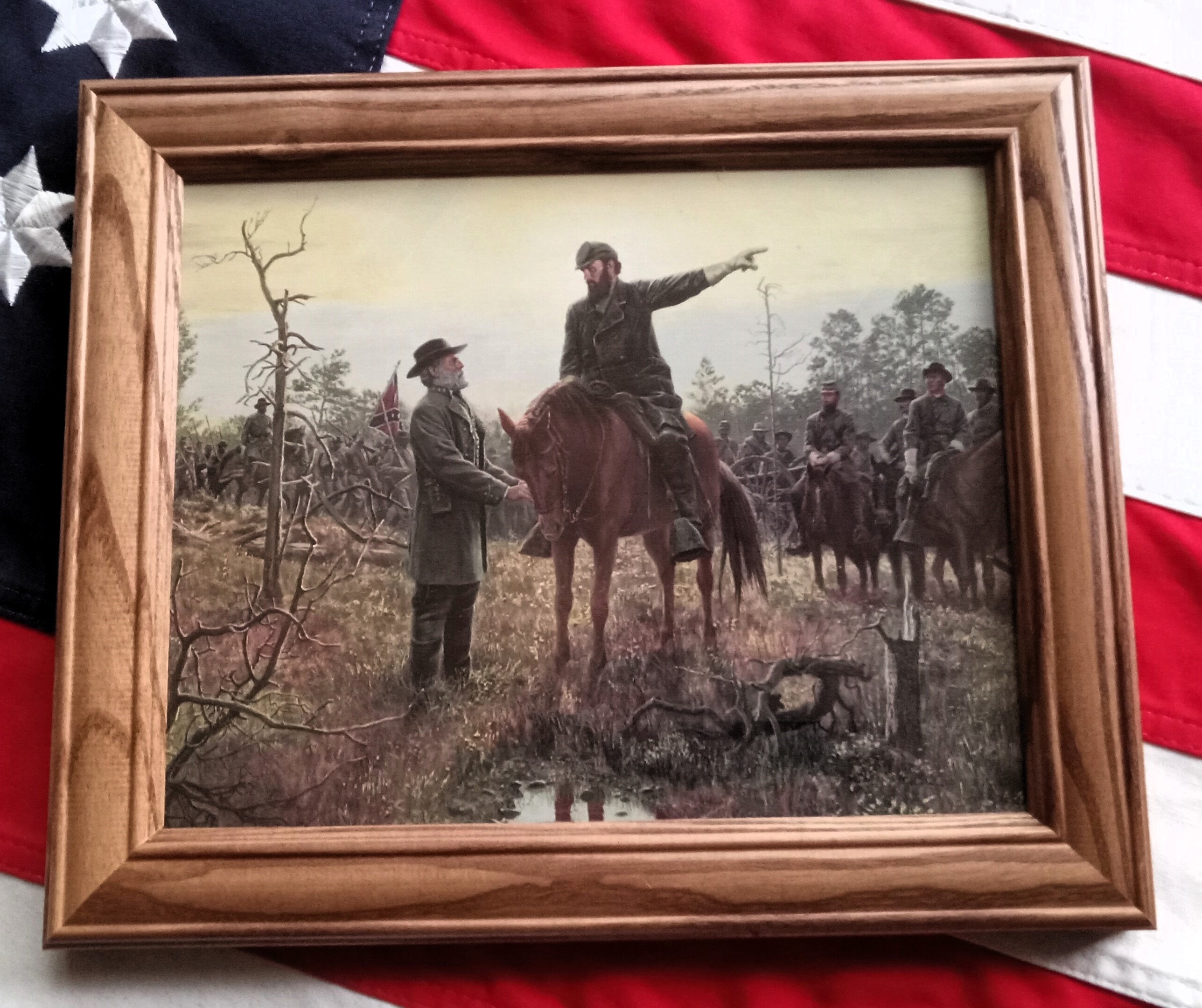 Civil War Painting Print. Robert E Lee, Stonewall Jackson, Chancellorsville, Wall Decor