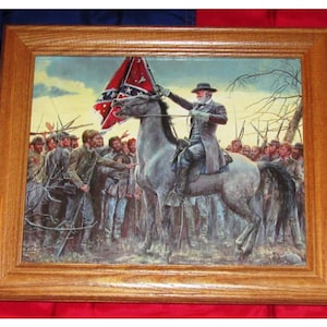 Civil War Print. General Robert E Lee, The Last Rally at Sayler&#39;s Creek 1865, Wall Decor