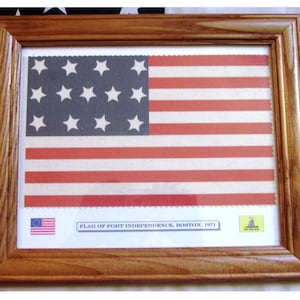 13 Star American Flag, Revolutionary War Flag of Fort Independence, Boston, 1791, Patriotic Wall Art, Wall Decor.