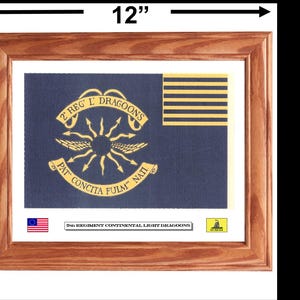 Drapeau de l'armée continentale américaine, drapeau de la guerre d'indépendance 2e dragons lumineux, art mural patriotique, décoration murale. image 3