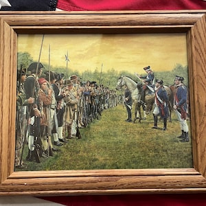 Revolutionary War Print. George Washington, Declaration of Independence, 1776