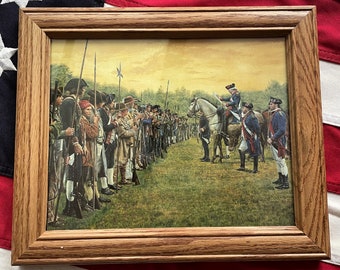 American Revolutionary War Print. George Washington, Declaration of Independence, 1776, Patriotic Wall Art, Wall Decor.