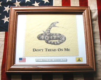Bandera de la Guerra de la Independencia de Estados Unidos... No me pises... Bandera de Gadsden, arte mural patriótico, decoración de pared.