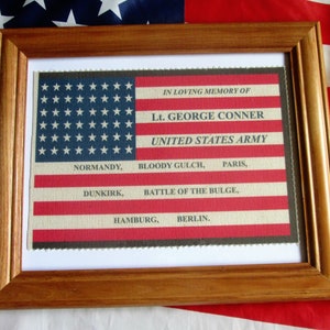 CUSTOM MADE Framed American Flag, Memorial Flag, Military Mourning Flag, Soldier, Wall Art