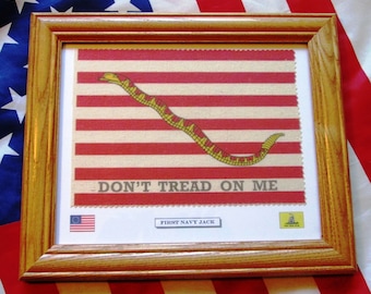 American Flag, Revolutionary War Flag. Don't Tread On Me, First Navy Jack, Partriotic Wall Decor, Wall Art.
