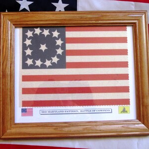 13 Star Flag, American Revolution Flag, 3rd Maryland, Battle of Cowpens pattern, Patriotic Wall Hanging Art, Wall Decor.