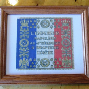 Napoleonic Wars. Napoleon Bonaparte Flag...France, French Flag, 4th Regiment