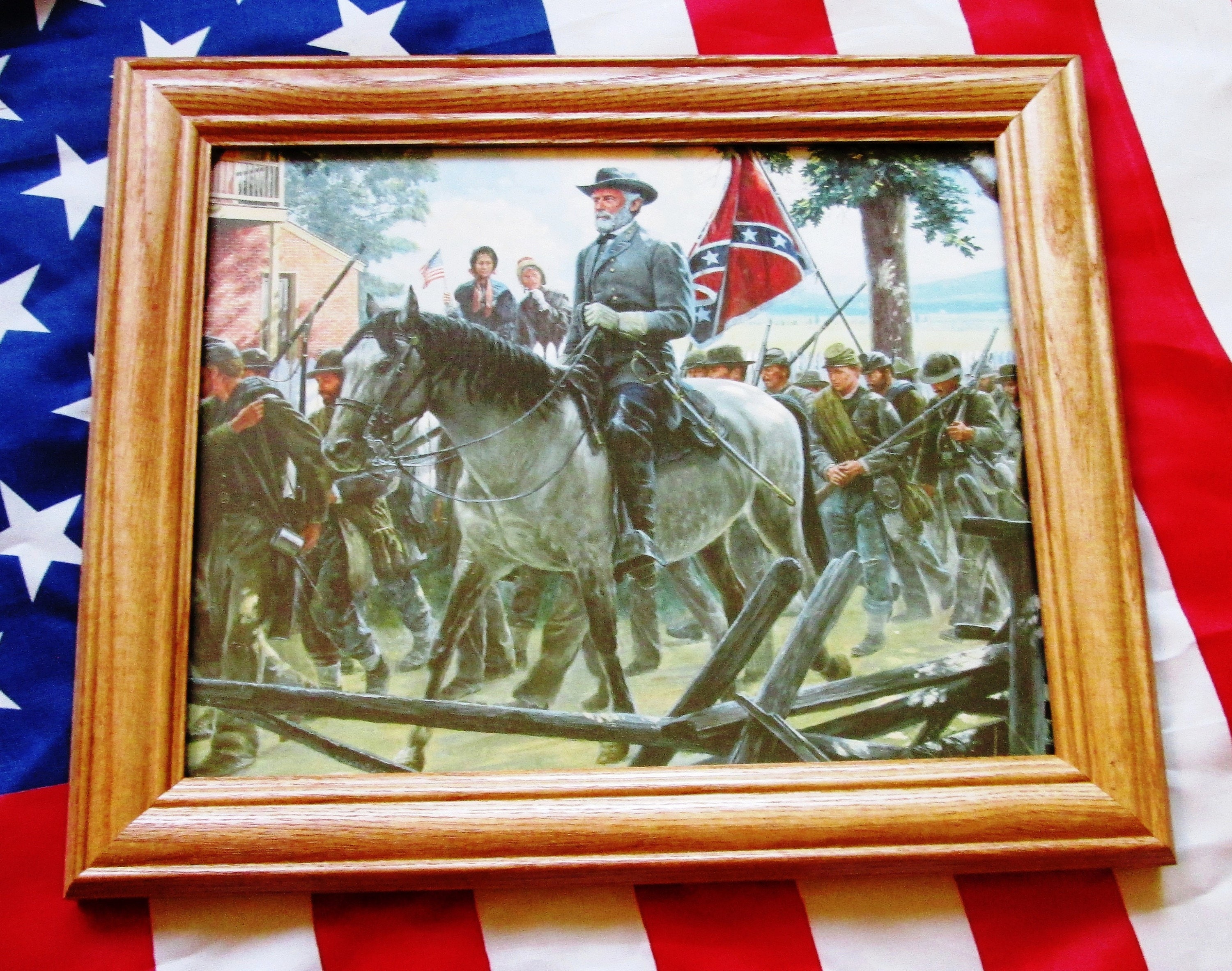 Framed Civil War Painting. Mort Kunstler General Robert E Etsy