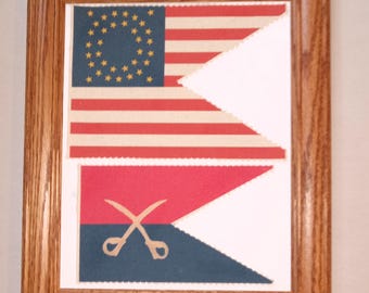 Guerras de los indios americanos, conjunto de banderas de la 7.ª Caballería... Banderas de George Armstrong Custer, Little Bighorn, arte patriótico para colgar en la pared, decoración de pared.