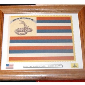 Rhode Island Revolutionary War Flag, Don&#39;t Tread On Me, Sullivans Life Guard, American Wall Decor, Wall Art.