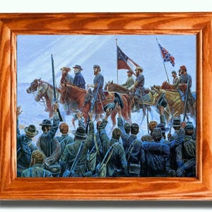 Framed Civil War Print. Mort Kunstler, Generals Lee, Jackson, Longstreet, Stuart