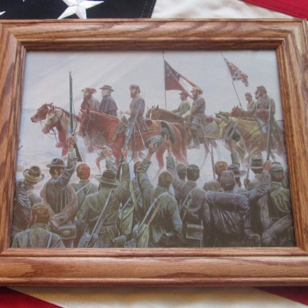 Framed Civil War Print. Mort Kunstler, Generals Lee, Jackson, Longstreet, Stuart