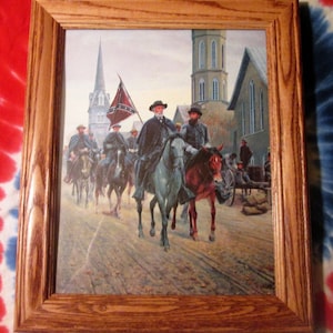 Wall Art, Civil War Print. Mort Kunstler, General Robert E Lee, Longstreet, Fredericksburg