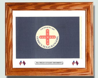 Texas Cavalry Flag, American Civil War Flag...CSA...8th Texas Rangers, Patriotic Wall Art, Wall Decor.