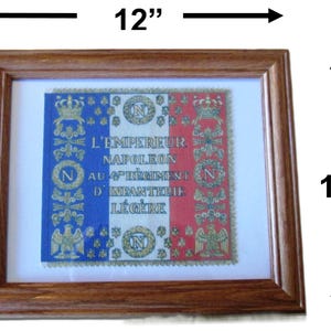Napoleonic Wars. Napoleon Bonaparte Flag...France, French Flag, 4th Regiment, Wall Decor image 4