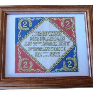 Napoleonic Wars. Napoleon Bonaparte Flag...France, French Flag, 2nd Regiment