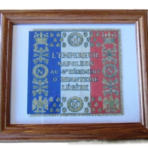 Napoleonic Wars. Napoleon Bonaparte Flag...France, French Flag, 4th Regiment, Wall Decor image 2