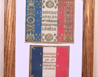 Napoleonic Wars, French Flag Set of Napoleon Bonaparte...France, 1812, Wall Decor, Art