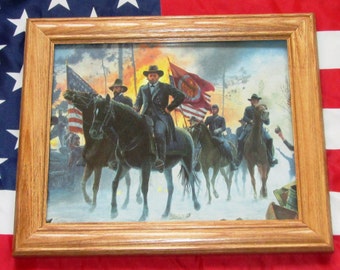 Framed American Civil War Print / Painting. ON TO RICHMOND, Ulysses S Grant, Patriotic Wall Art, Wall Decor.