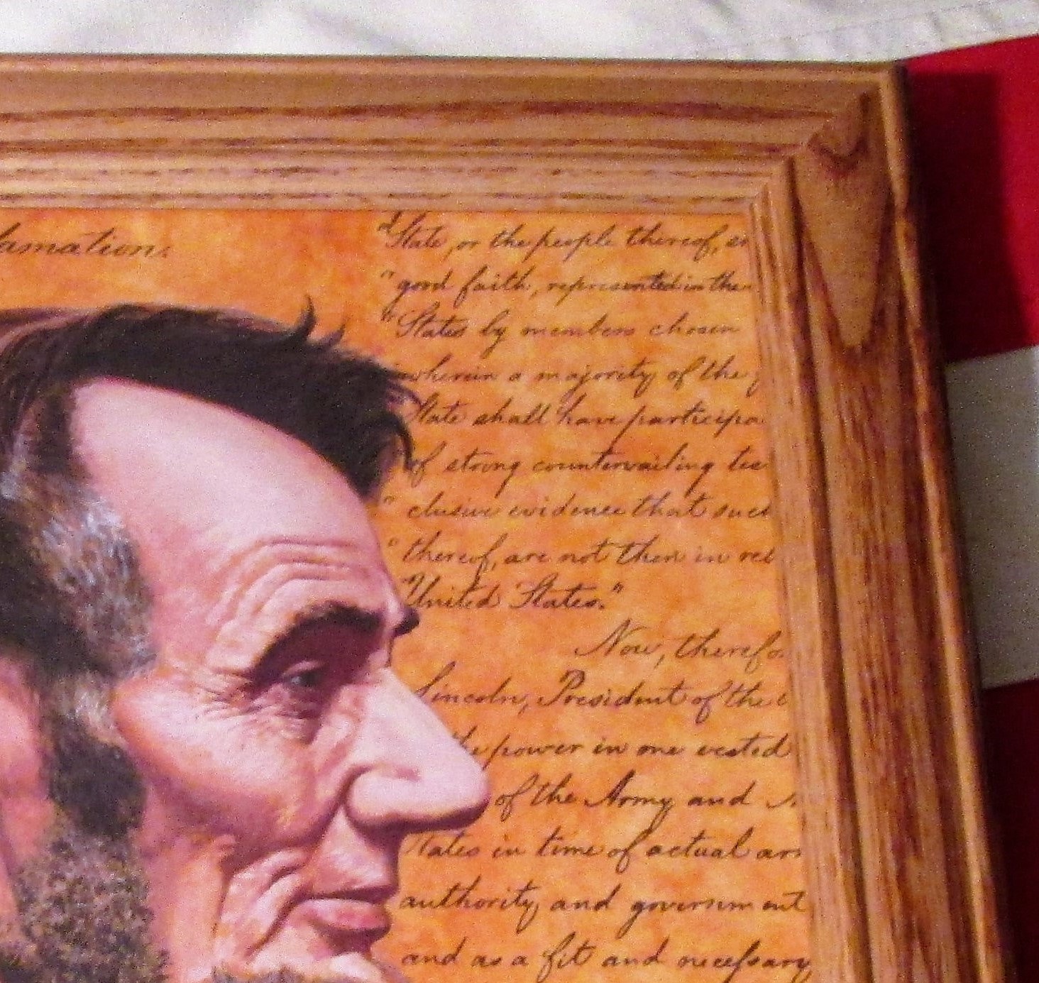 Proclamation Decorative Framed American Civil War Print, President Abraham Lincoln ...