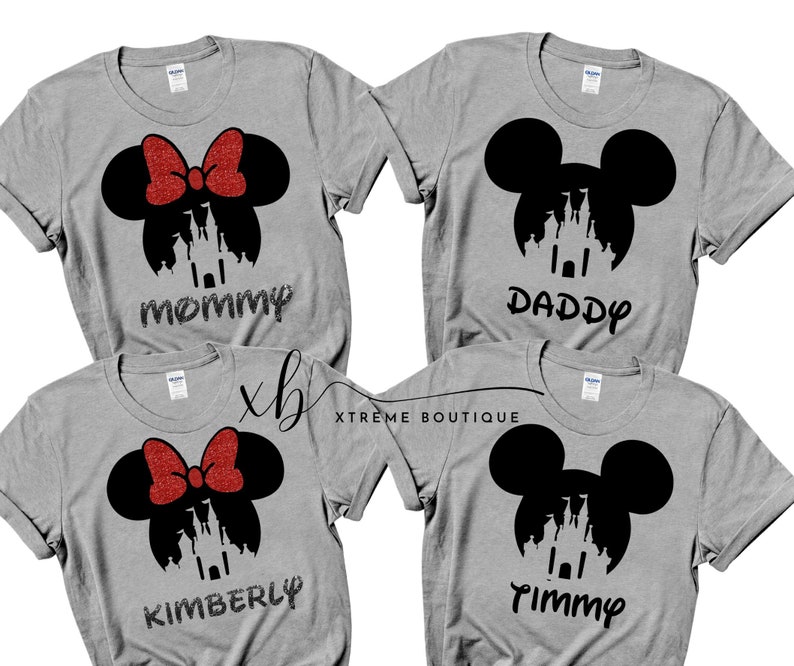 Custom Disney World Shirt with Disney Castle for your First Disney Trip, Disney Group Shirts, Disney Girls Trip, Disneyworld shirts image 1