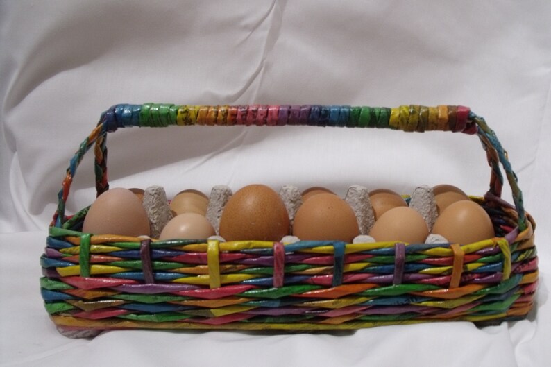 Rainbow Egg Gathering Basket Chicken Gifts. Australian Etsy