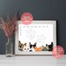 Cat Calendar Printable Cat Planner Blank Cat Calendar - Etsy