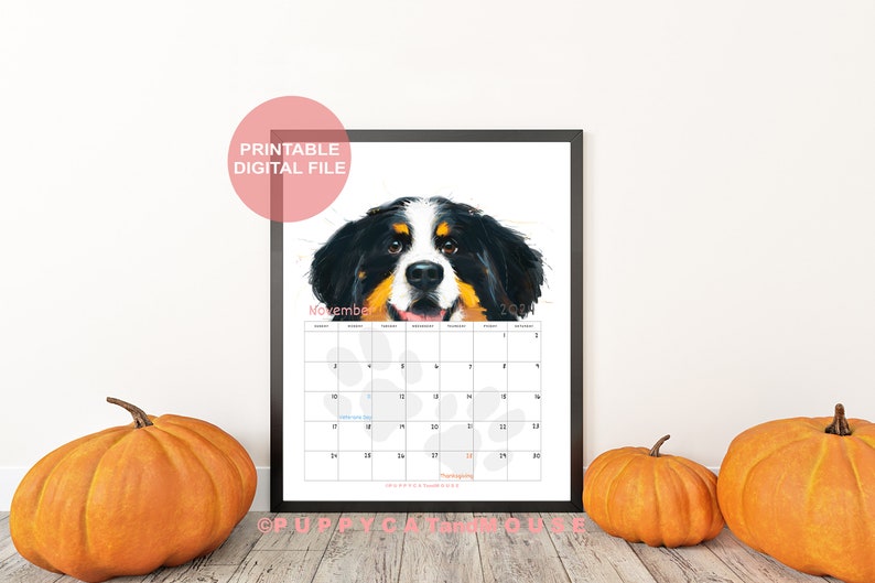Dogs Calendar 2024 Funny Dog Calendar Digital (Download Now) Etsy