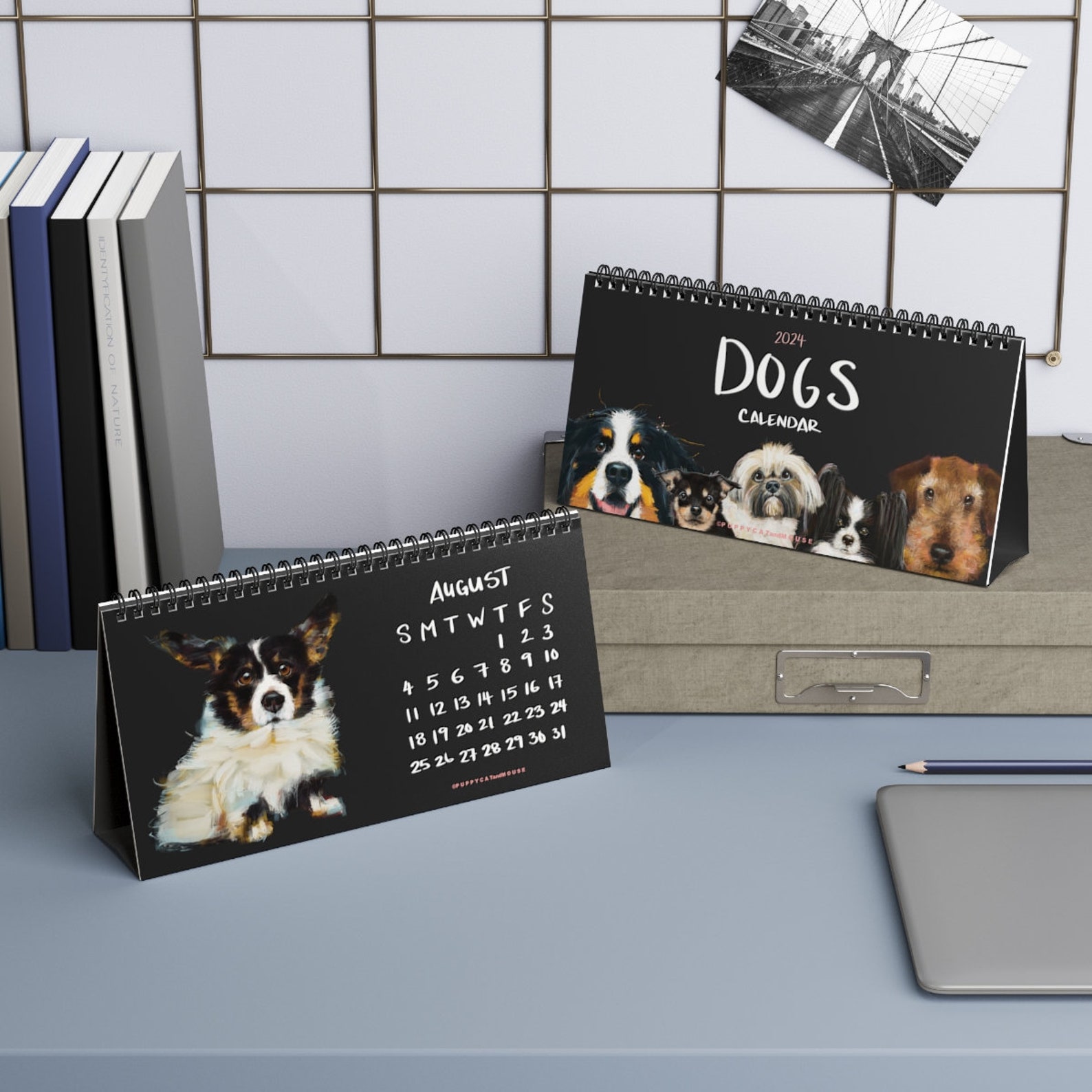 Dogs Calendar 2024 Funny Dogs Calendar Illustrated Dogs Etsy