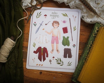 Literary Paper Doll | Bilbo Baggins Paper Craft