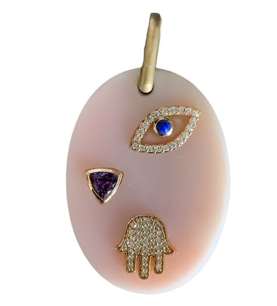 Aaron Basha evil eye pendant