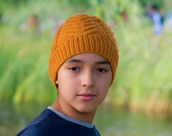 Hat unisex firs style, handmade with Baby Alpaca